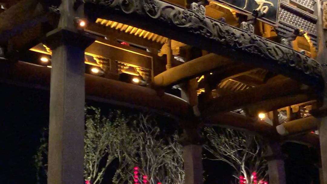 游梅县丙村客乡老街夜景1