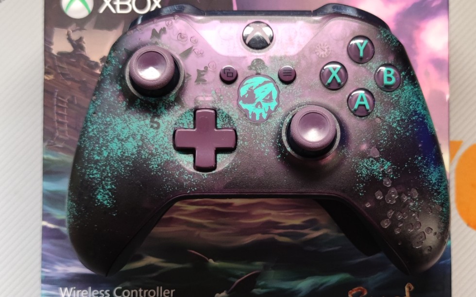xbox手柄 盗贼之海限定版 开箱
