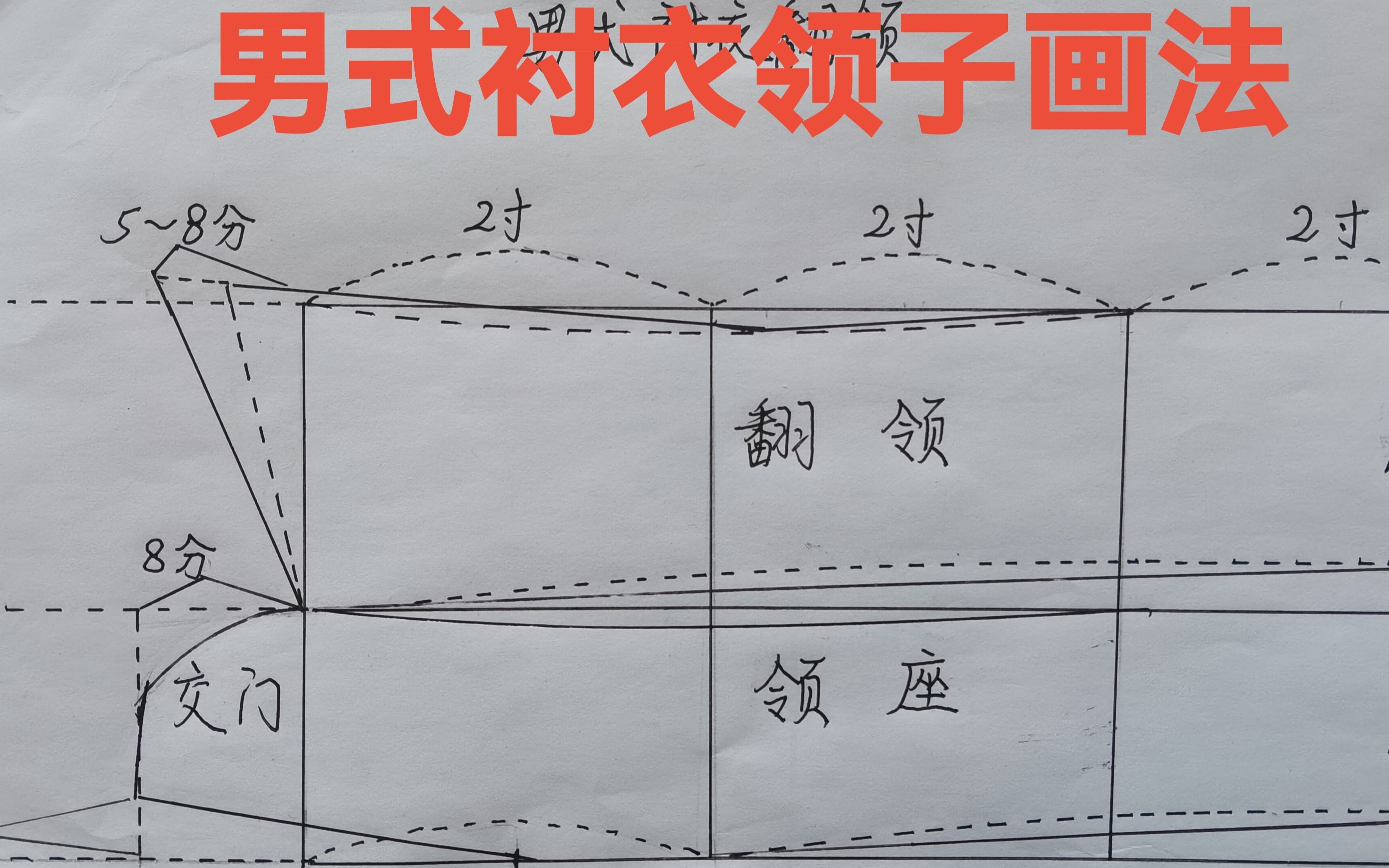 男式衬衣领子画法:讲解细节,三横三纵6条线,线条简练,但尺寸标准哔哩哔哩bilibili