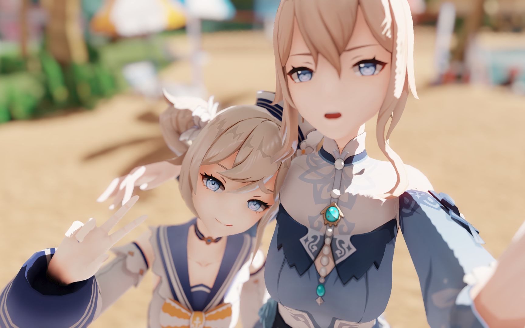 【原神/mmd】真的对我们一点都不感兴趣吗?『夏日泳装芭芭拉×琴』