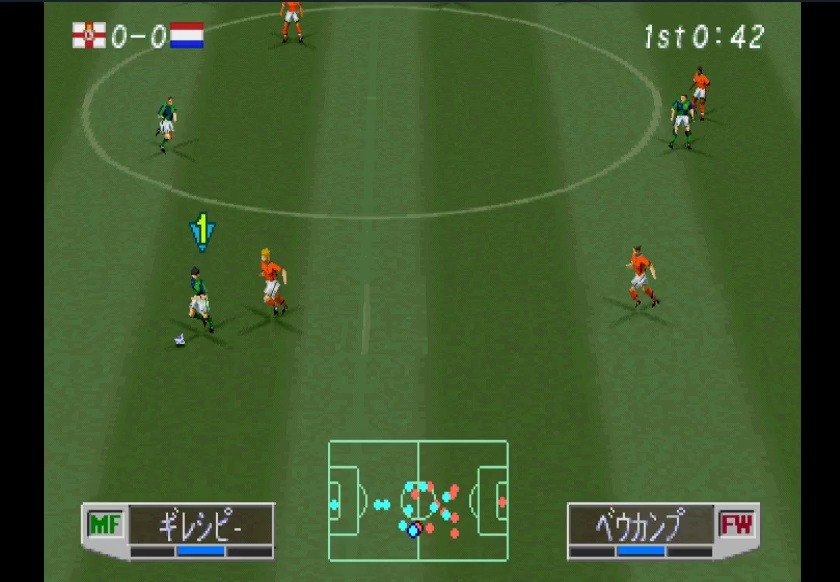 ps1 实况足球3 世界杯决赛 北爱尔兰5:1荷兰