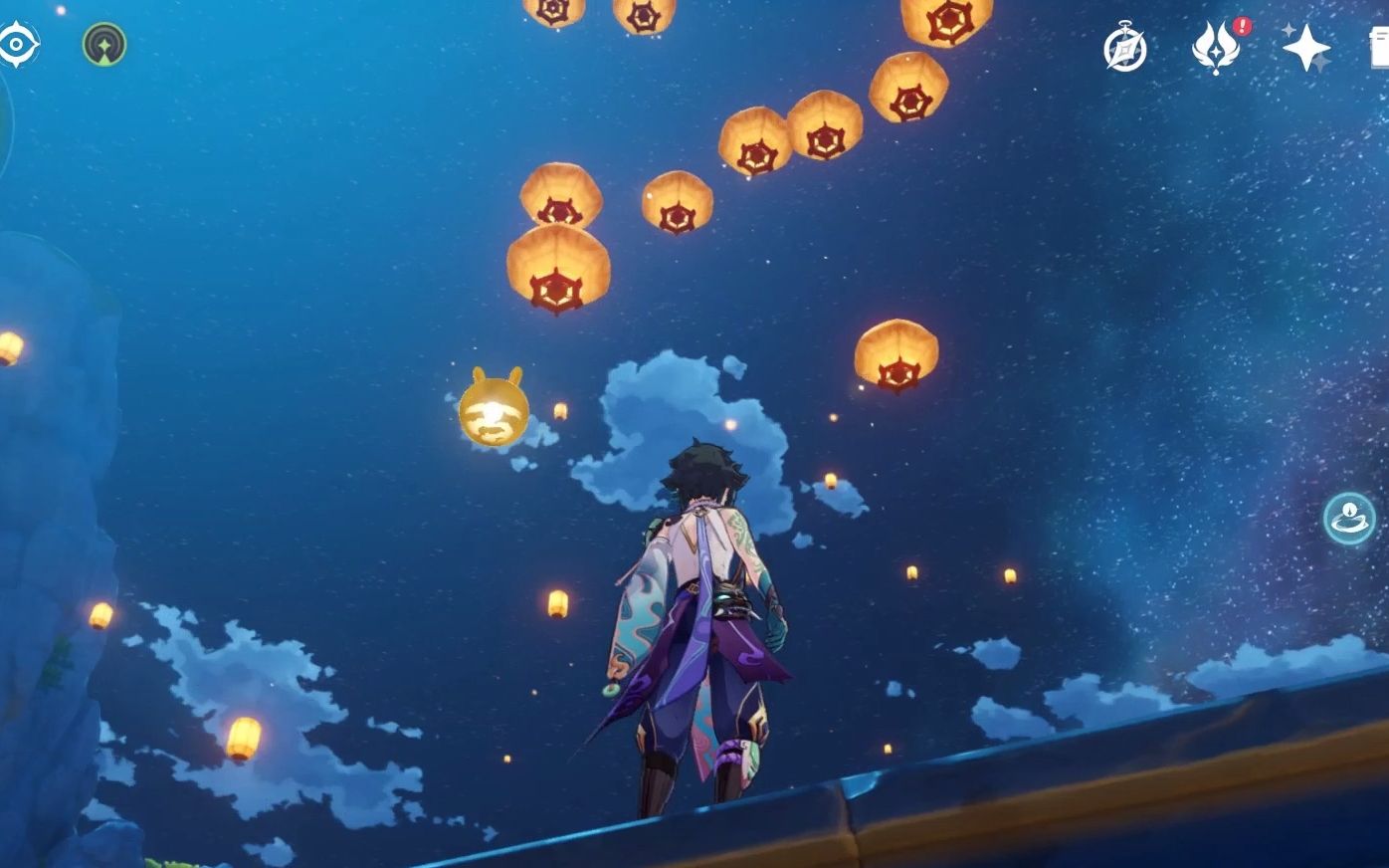  兔叽>原神元宵节整活 1001高糊霄灯放飞