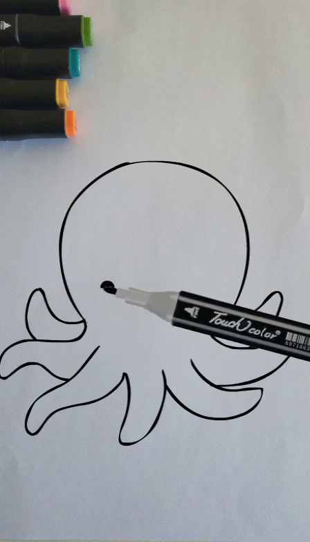 章鱼怎么画最简单可爱图片