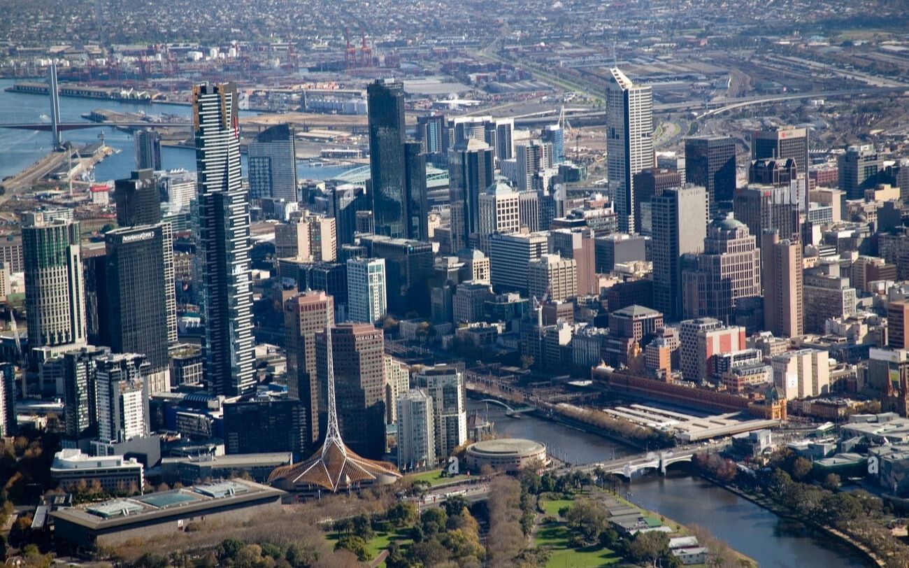 墨尔本城市街道散步