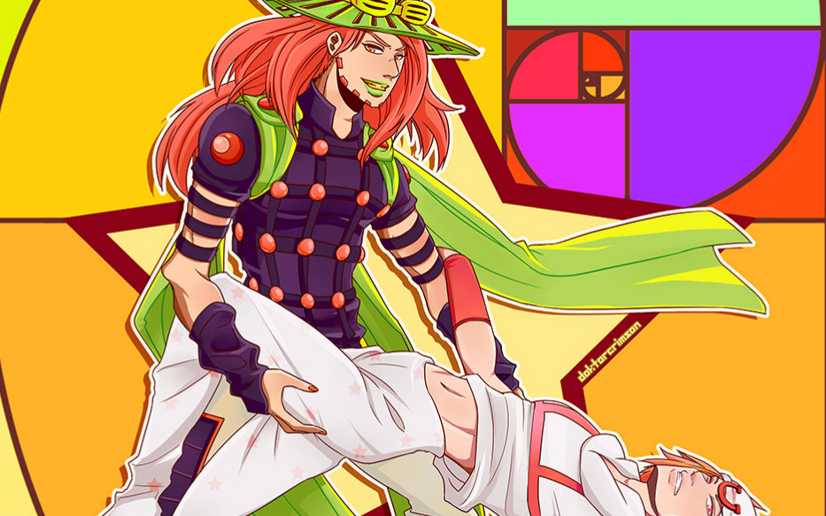 【jojo】黄金螺旋基佬 - 板绘