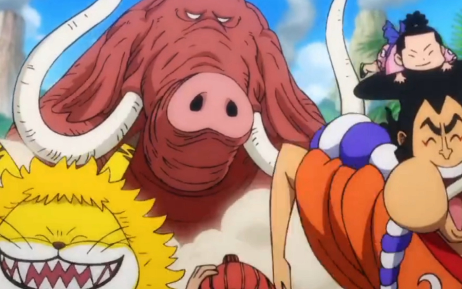 海贼王966集:御田曾经招揽弗兰奇入团,布鲁克也认识御田_哔哩哔哩