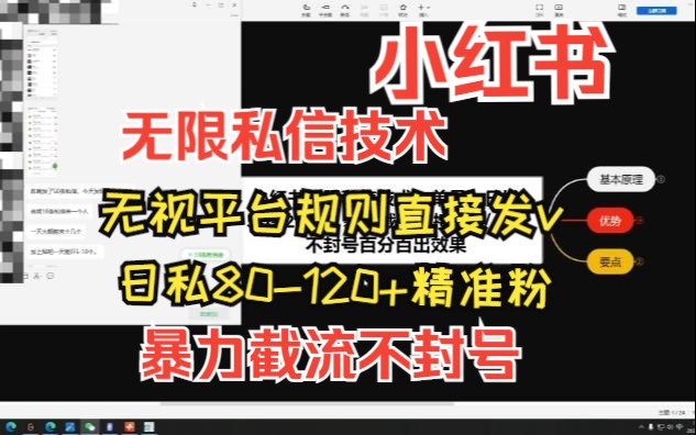 【小红书无限私信技术】,无视平台规则直接发尉,暴力截流日引50200+精准粉保姆级教程哔哩哔哩bilibili