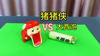 Download Video: 惊掉下巴的猪猪侠和大西泡谁更厉害呢？帅小伙实测