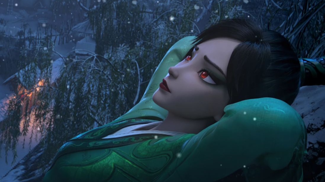 【wallpaper engine】4k壁纸 (自制) 白蛇浮生 小青树上守夜 飘雪声