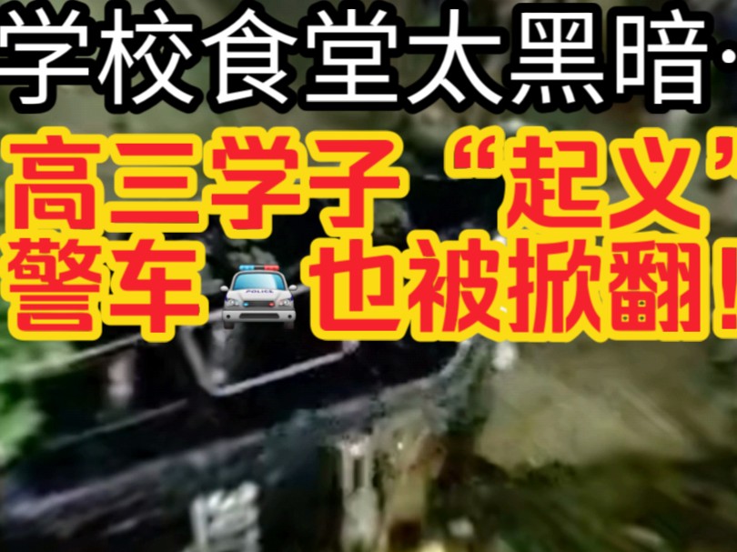 永城三高反抗学校食堂黑暗,大规模“起义”掀翻警车、省教育局揪出不良校长让其下课!哔哩哔哩bilibili