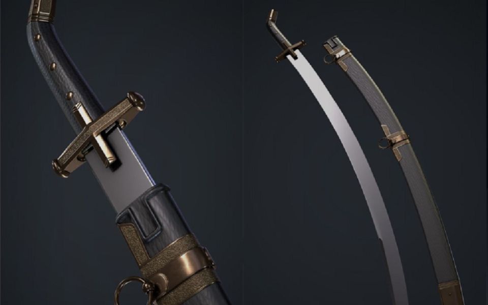 【3dmax】零基础武士刀全流程建模教程