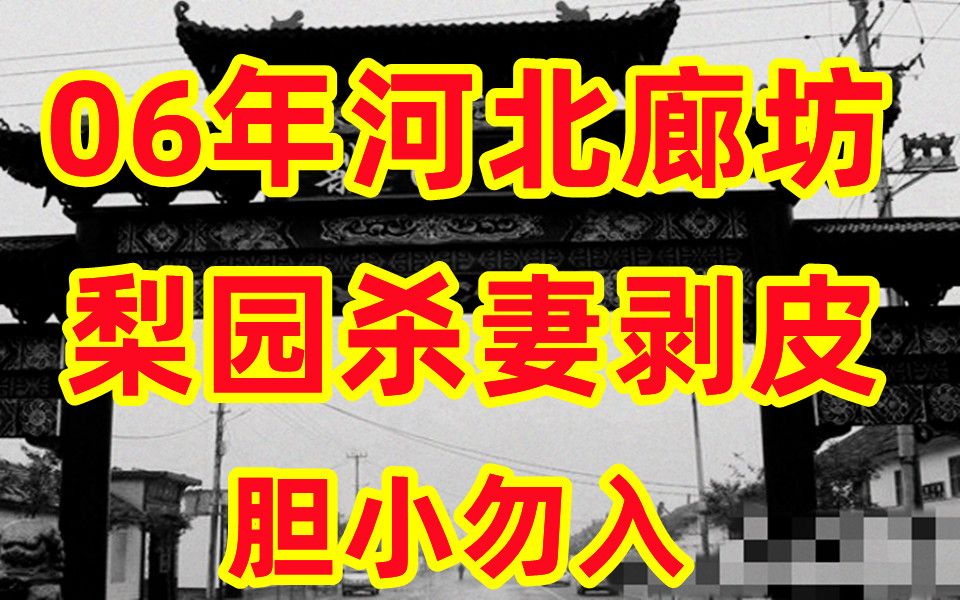 [图]《老阎》2006年河北廊坊梨园杀妻碎尸剥皮案，胆小勿入，高能画面已打码。