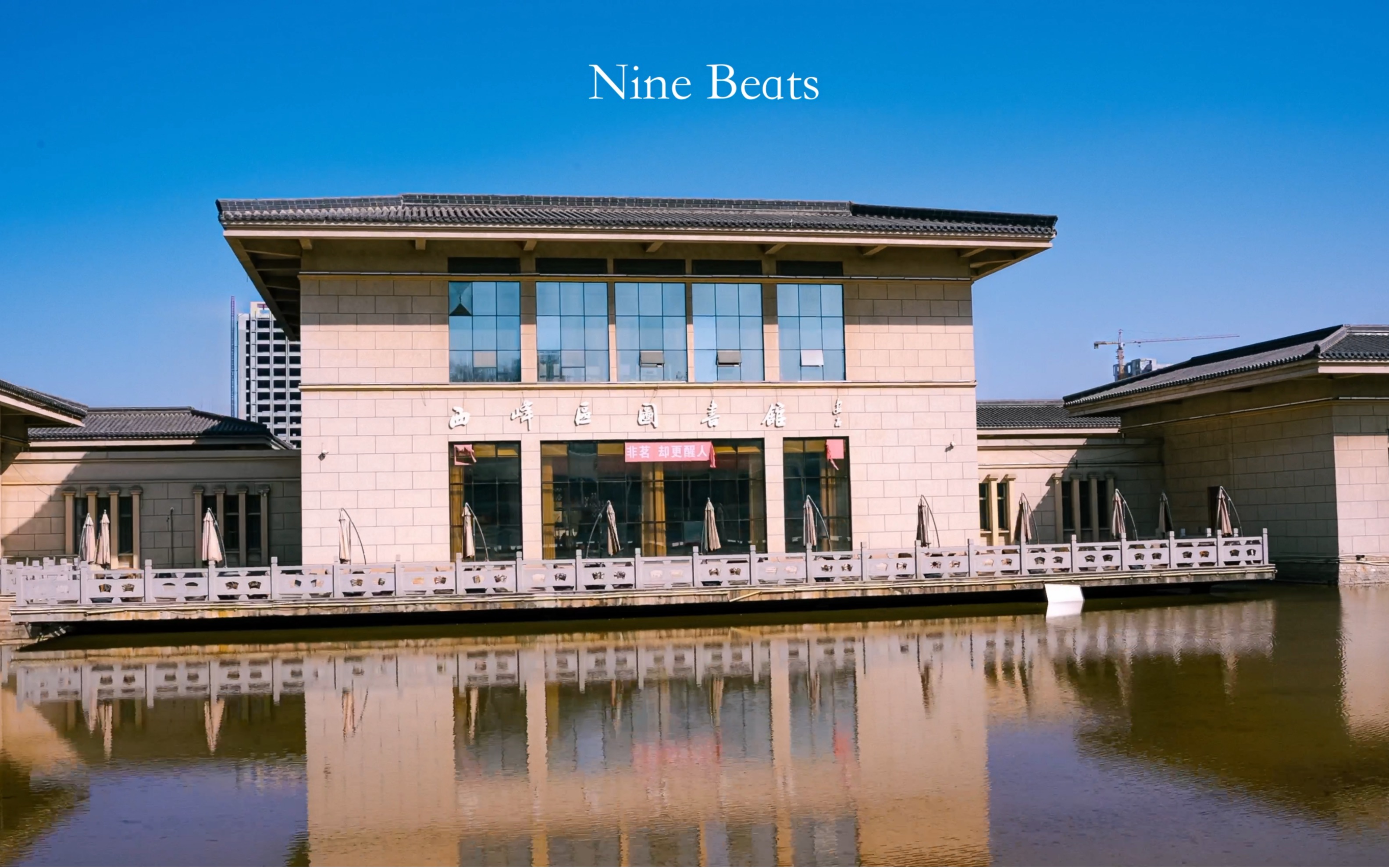 庆阳图书馆 东湖公园 延时摄影