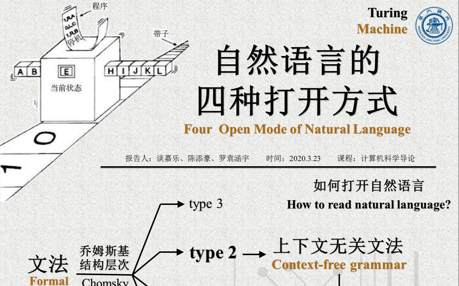 [图]计算机与科学导论pre | Week4 自然语言的四种打开方式