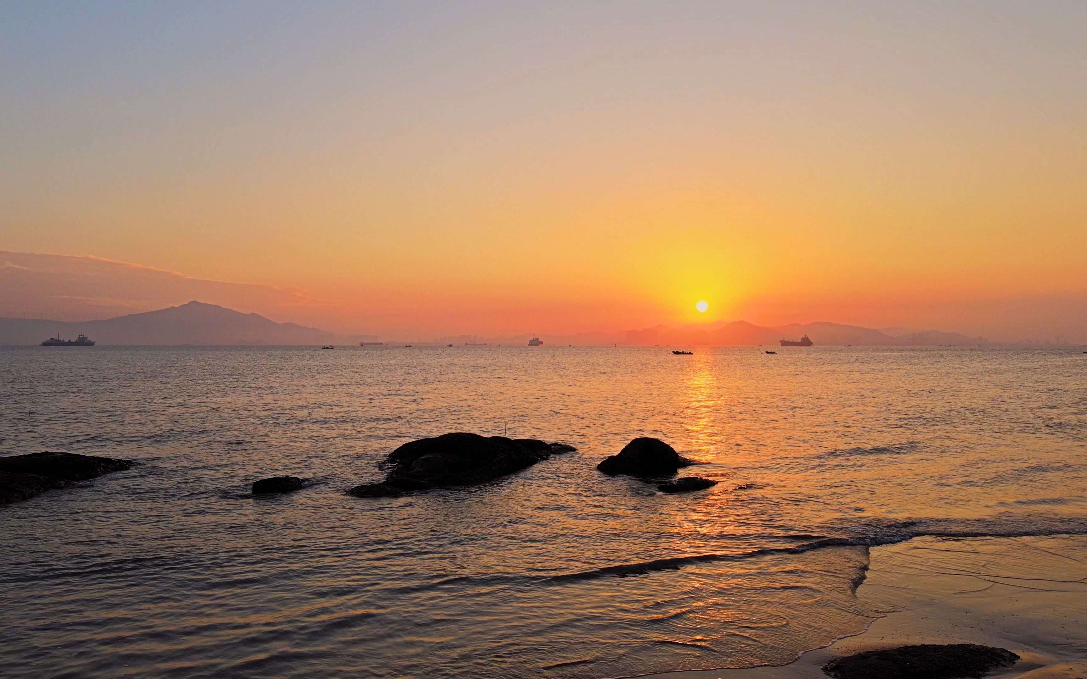 4k航拍唯美厦门鼓浪屿海滩夕阳晚霞_哔哩哔哩_bilibili