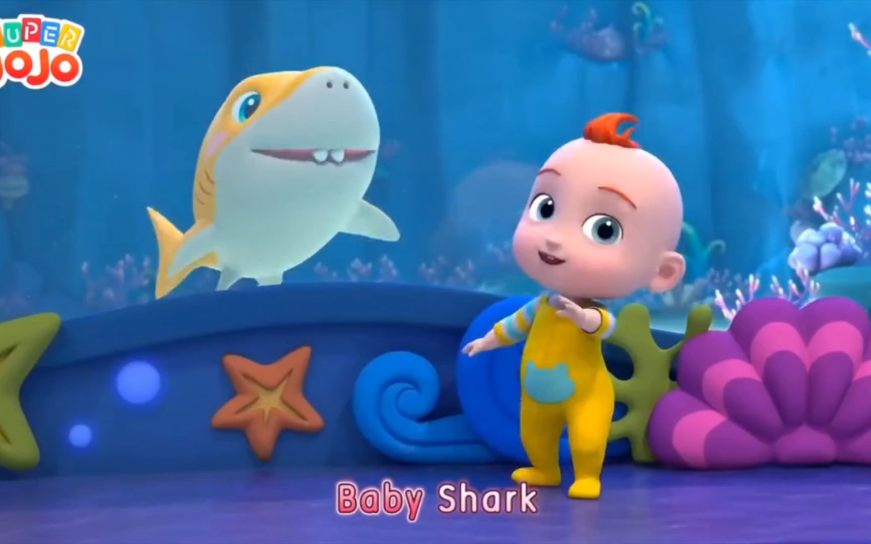 [图]英语启蒙儿歌:Baby Shark🦈～（鲨鱼宝宝）#超级宝贝jojo #启蒙早教 #英文儿歌