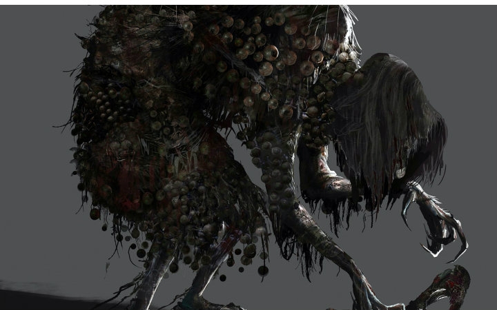 【血源诅咒】4级无用之人裸奔boss战03(修下巴女巫)_哔哩哔哩_bili