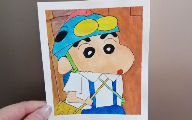 水彩《蜡笔小新》_哔哩哔哩 (゜-゜)つロ 干杯~-bilibili