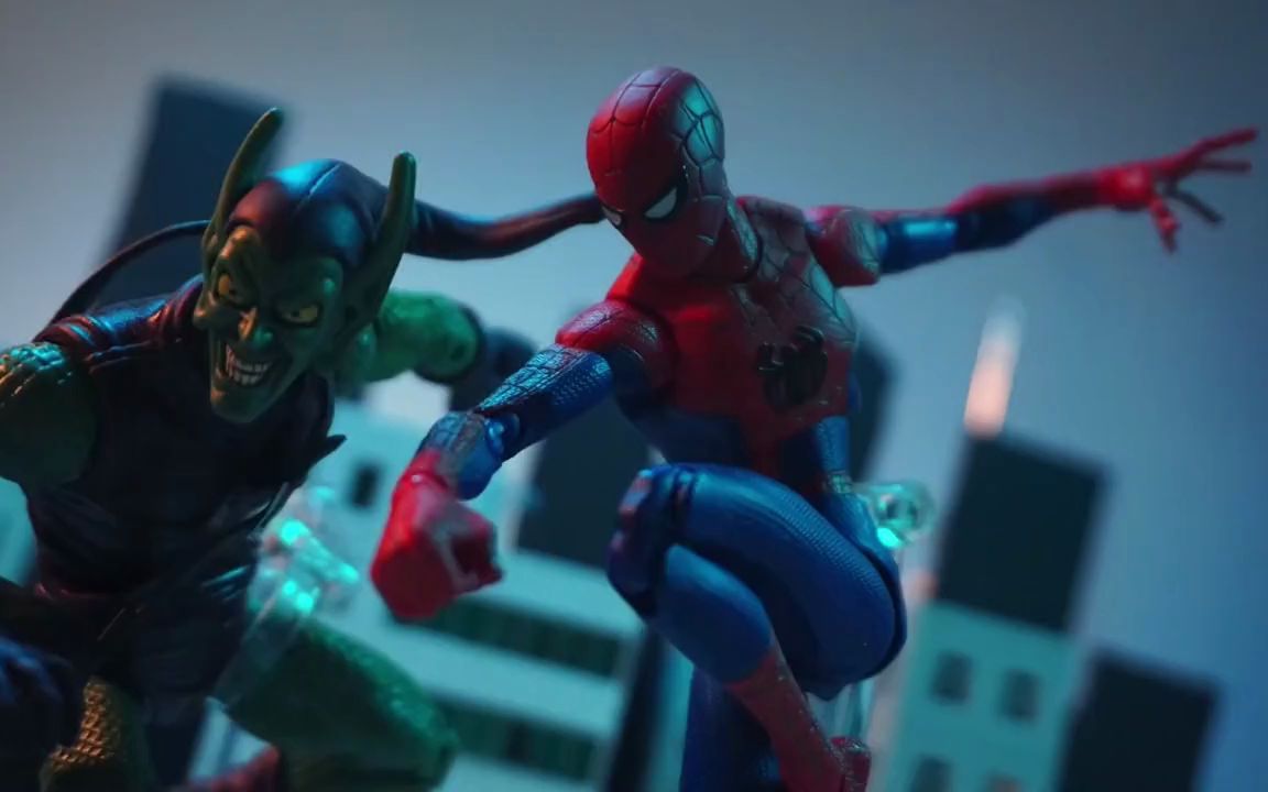 【定格动画】蜘蛛侠与绿魔的最终决战,绿魔最后终于醒悟忏悔!