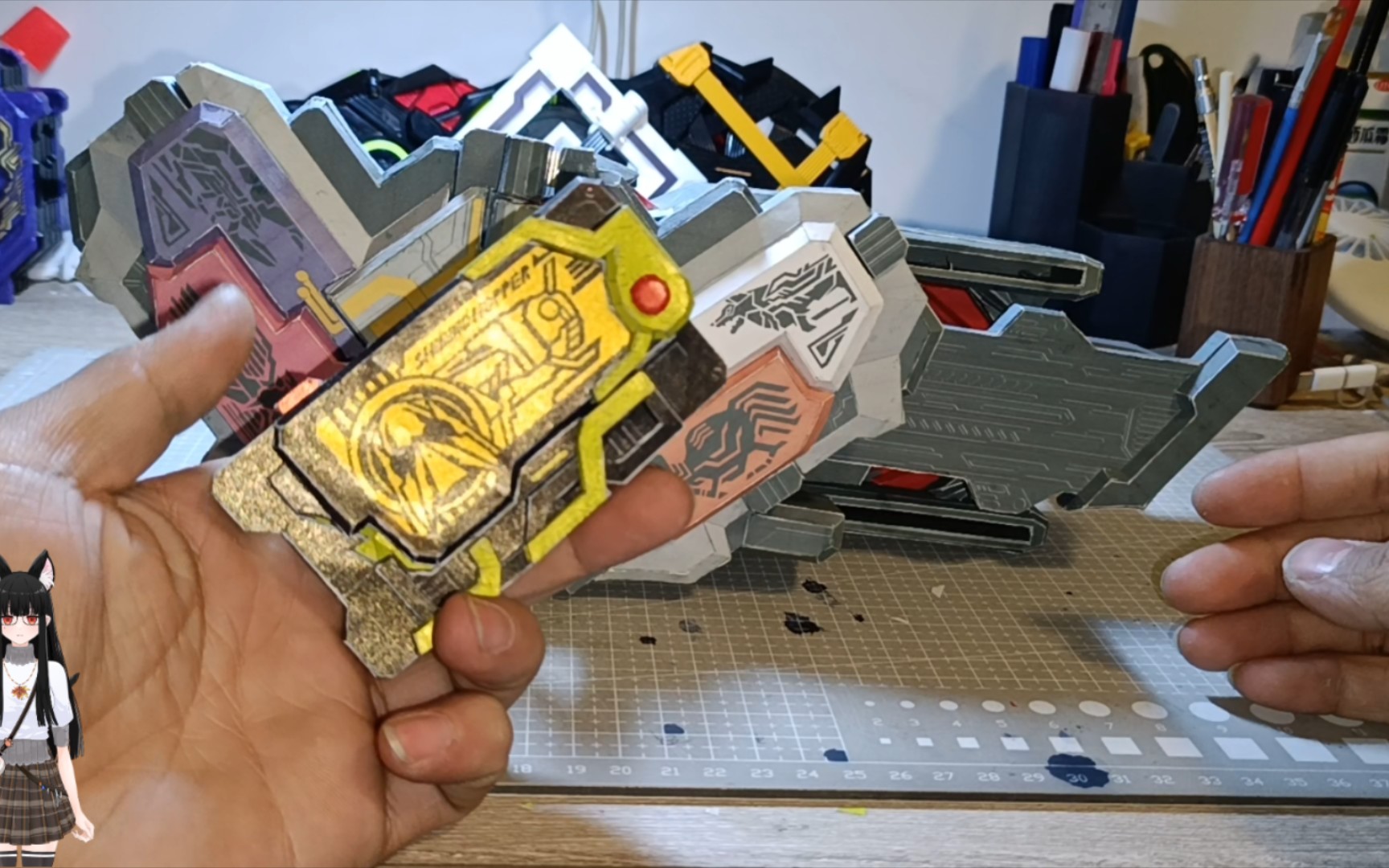 纸模〕假面骑士01 闪耀蝗虫升程密钥制作教程