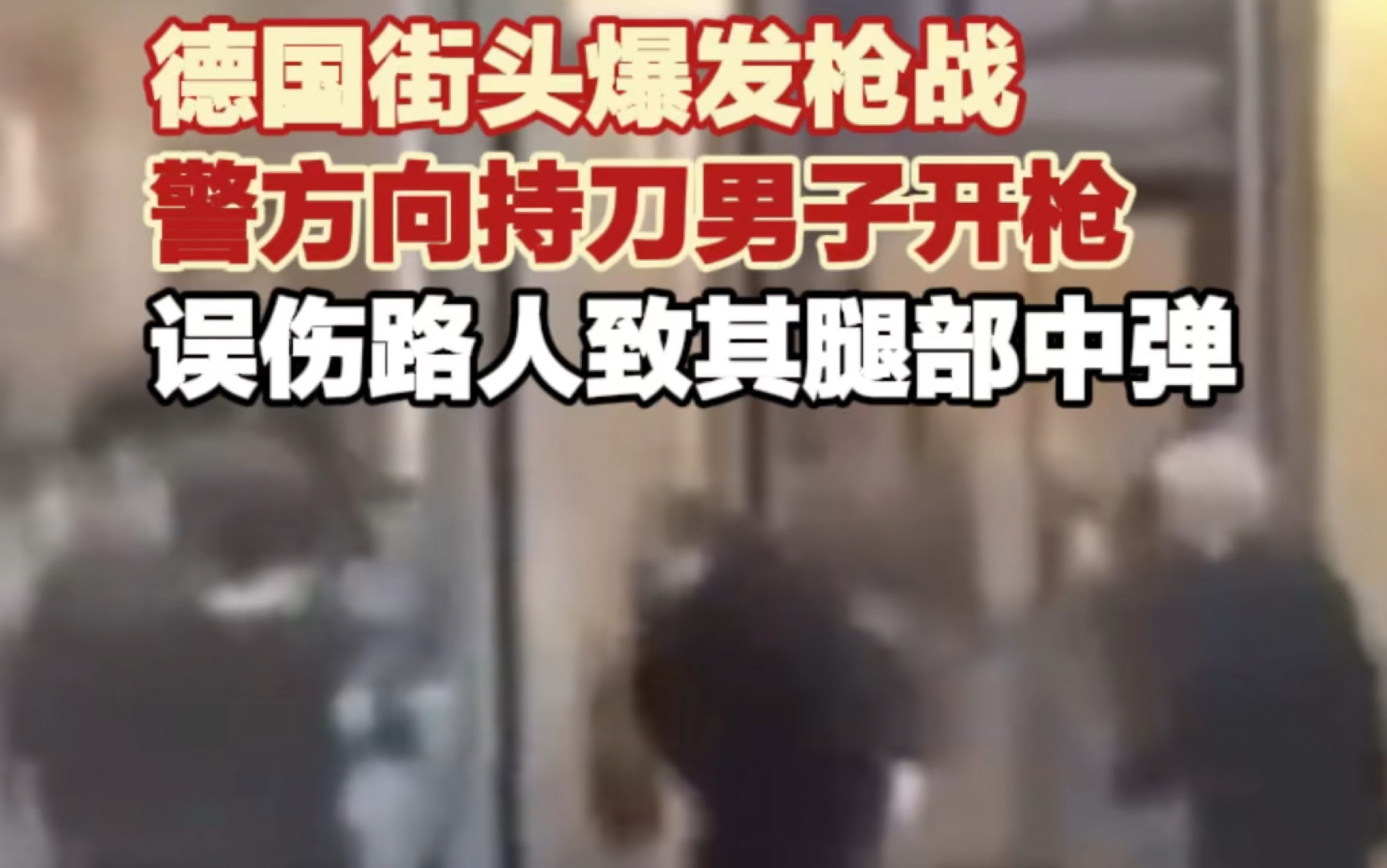 德国警方向嫌疑人开枪致一路人腿部中弹