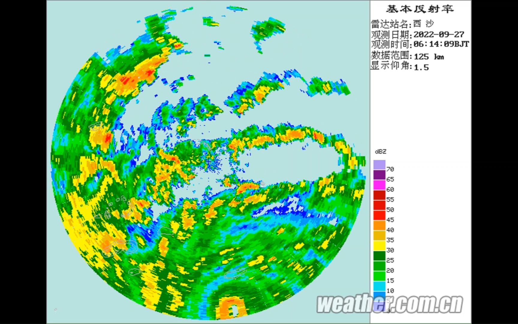 台风202216奥鹿(Noru)三沙单站雷达哔哩哔哩bilibili