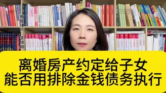 下载视频: 杭州专业离婚律师：离婚房产约定给子女，可以排除强制执行吗？