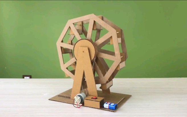 制作一个用直流电带动的纸板摩天轮_哔哩哔哩 (゜-゜)つロ 干杯~-bili