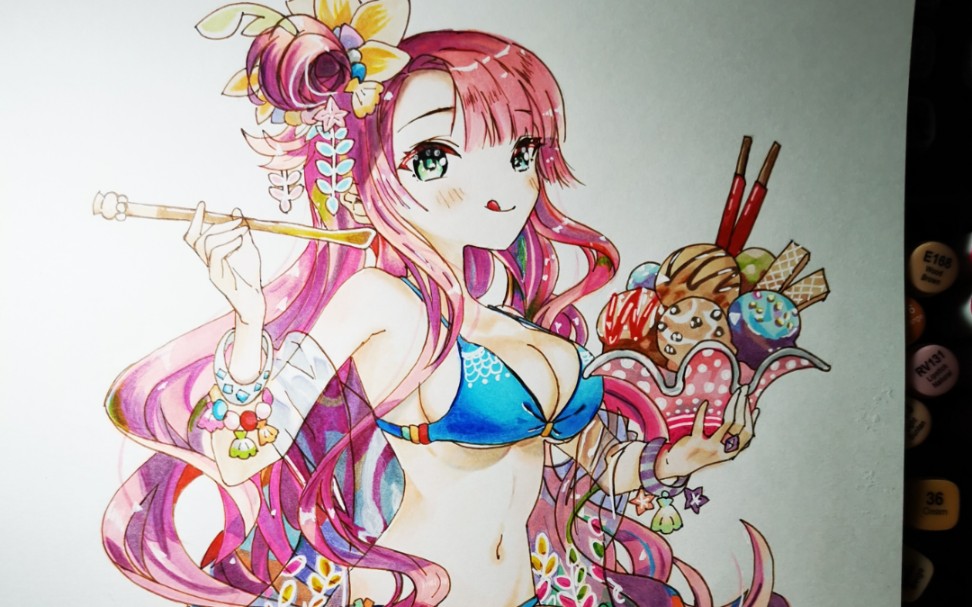 【马克笔手绘】夏日比基尼美女来喽