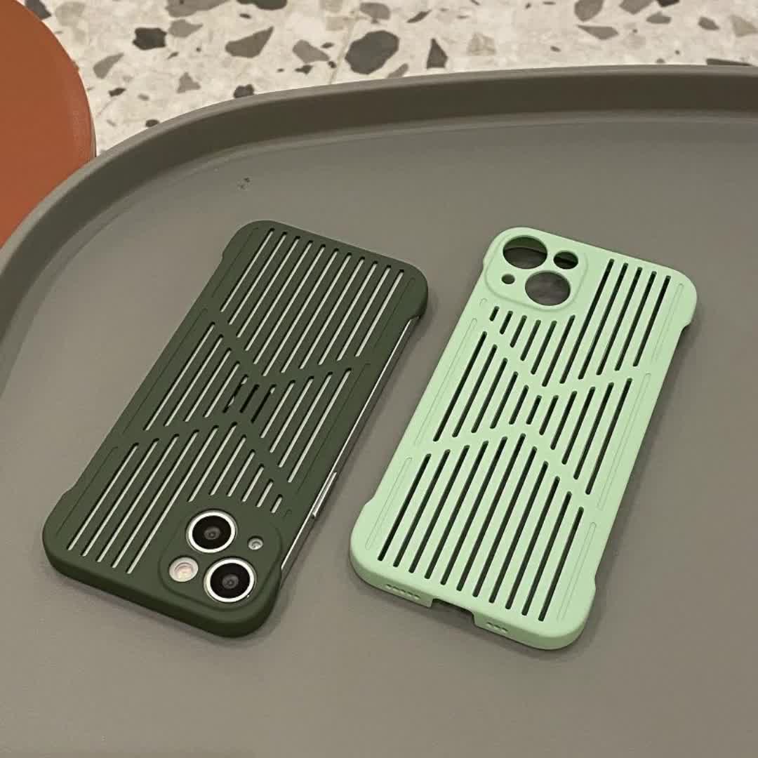 【包邮】散热镂空无边框适用苹果13手机壳13pro轻薄iphone13promax