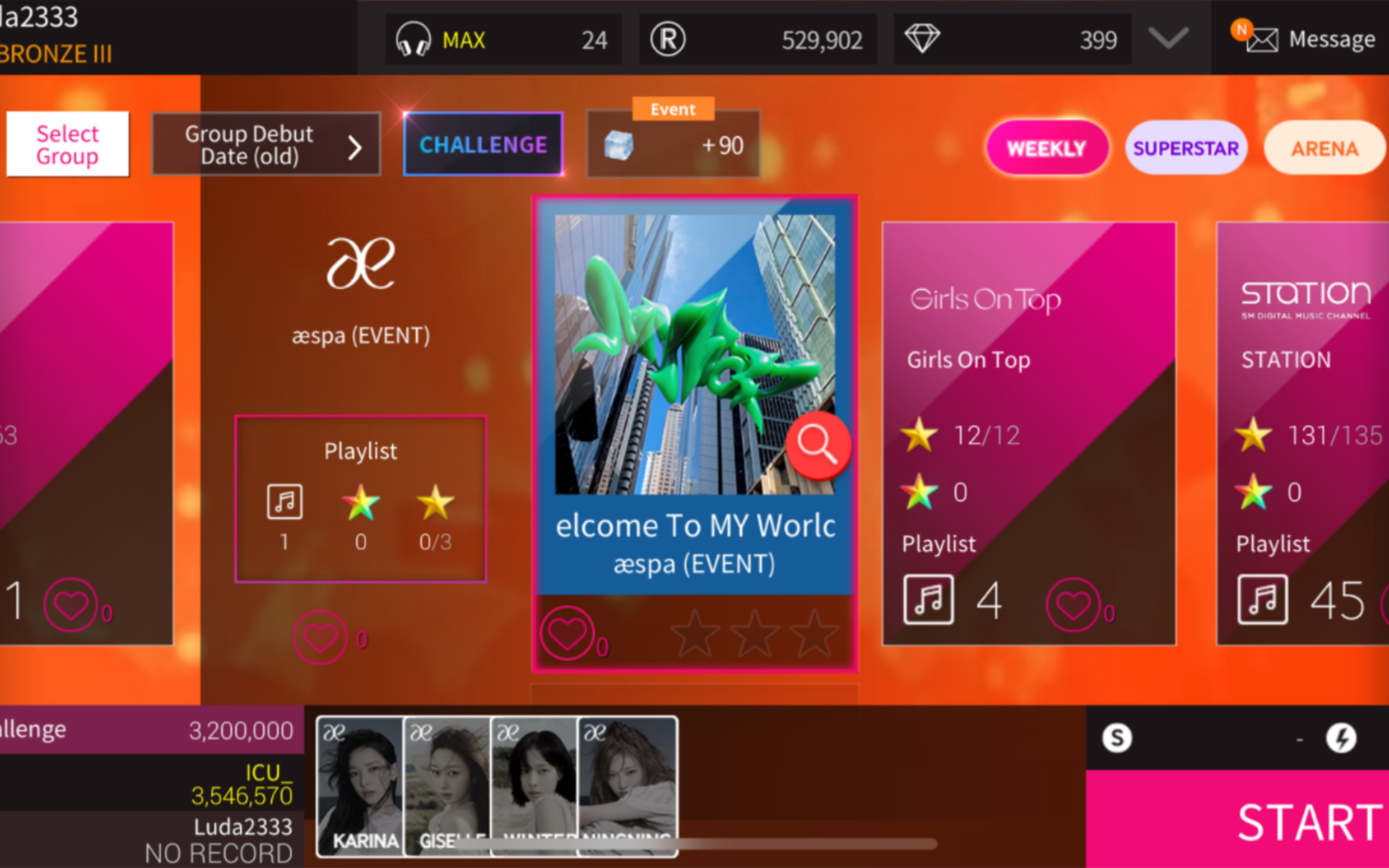 [图]【superstar SMTOWN】aespa-Welcome To MY World(Feat. nævis)全连Hard