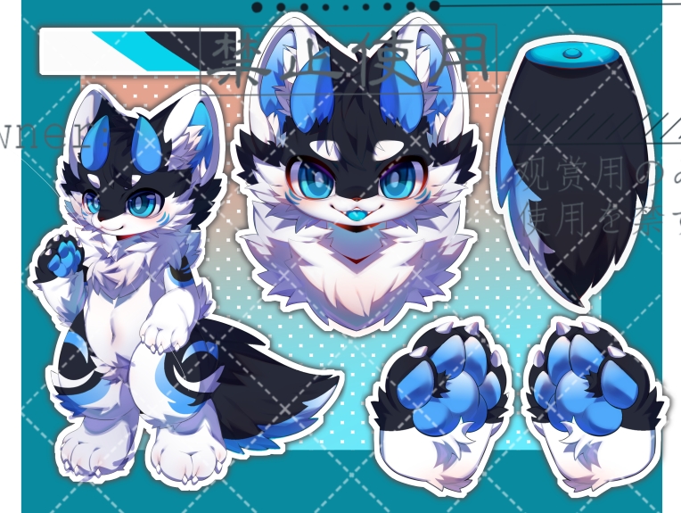 [兽设拍卖]拍卖一只带角小狼,60起5加,买断或商断有赠图,买断×1.