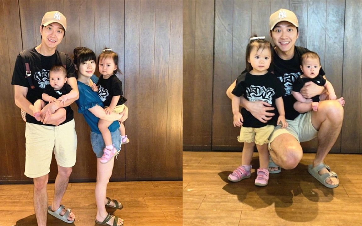 福原爱晒全家福过爸爸节,生二胎后身材恢复迅速,一家四口颜值高