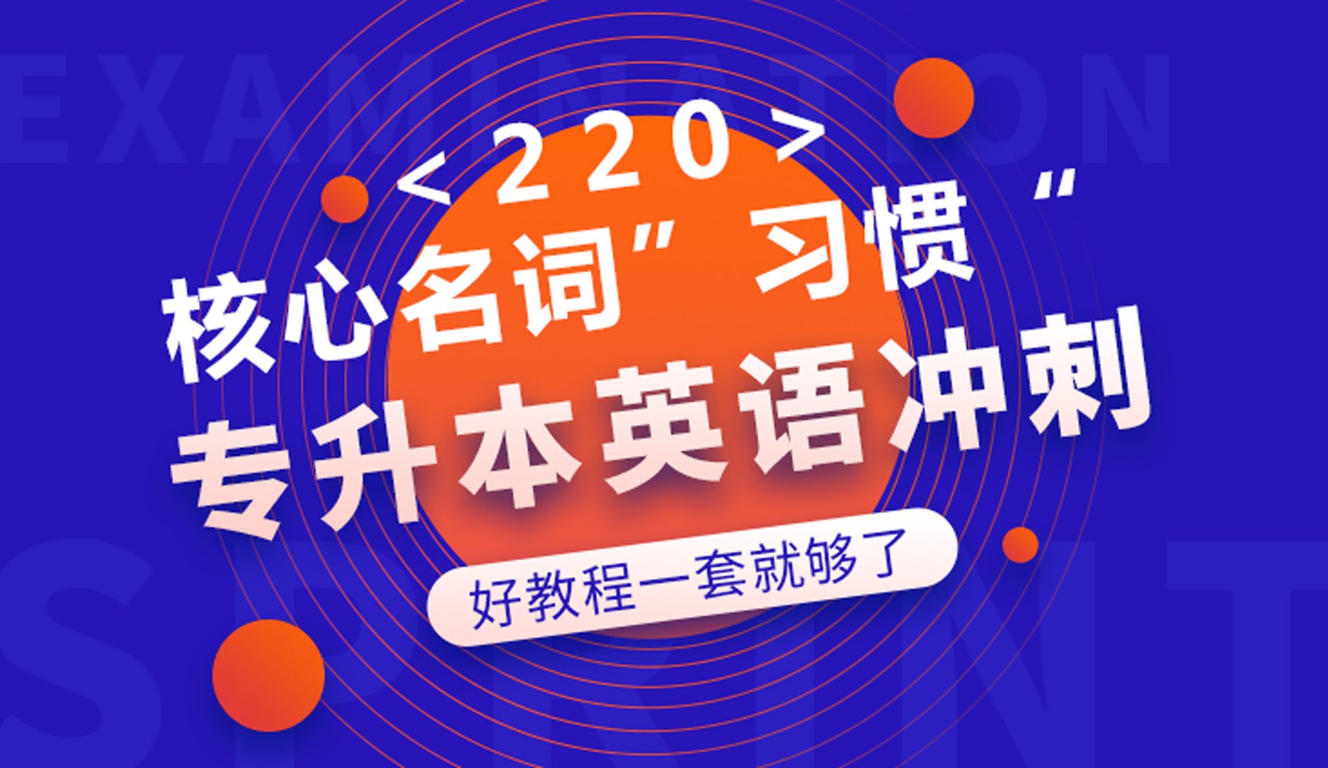 考前冲刺第220讲!核心名词词汇 ＂习惯＂哔哩哔哩bilibili