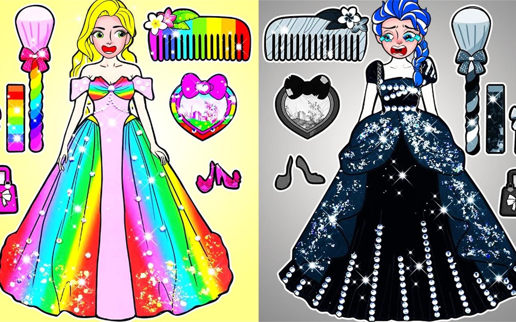 纸娃娃动画:海洋环境污染,小丑鱼误食塑料袋奄奄一息,美人鱼公主该