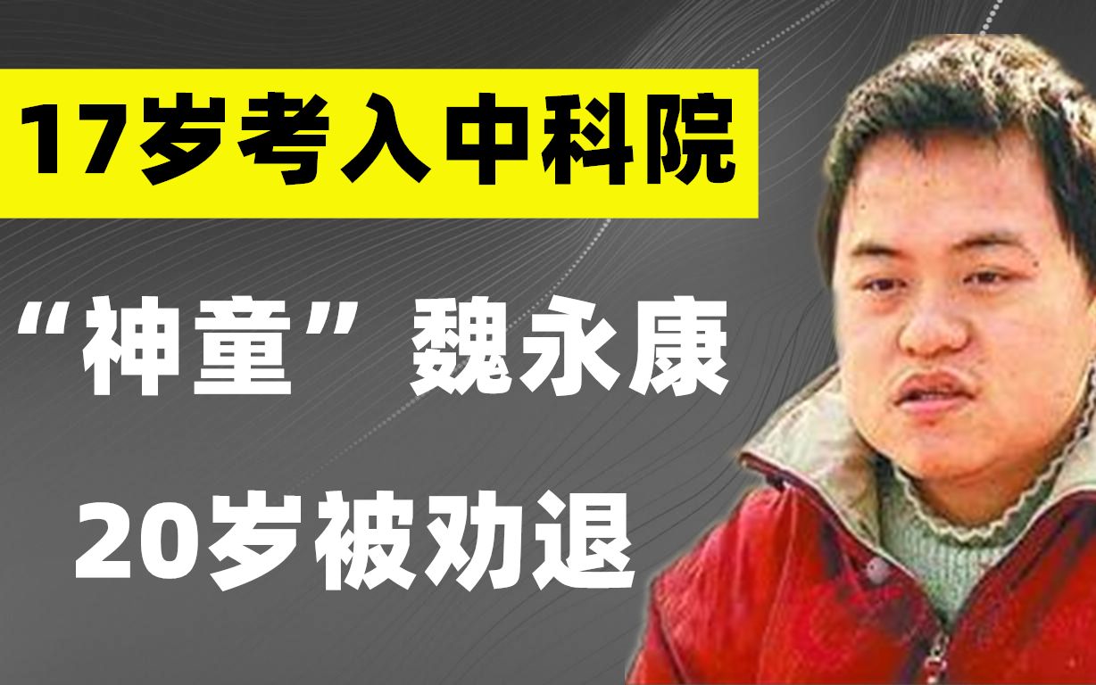 神童魏永康:13岁上大学,17岁考入中科院,20岁为何被劝退学?哔哩哔哩bilibili