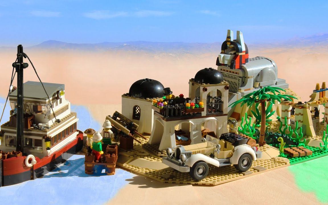 乐高moc教程 ideas作品 狮身人面像 探险家 拼搭指南_哔哩哔哩_bili