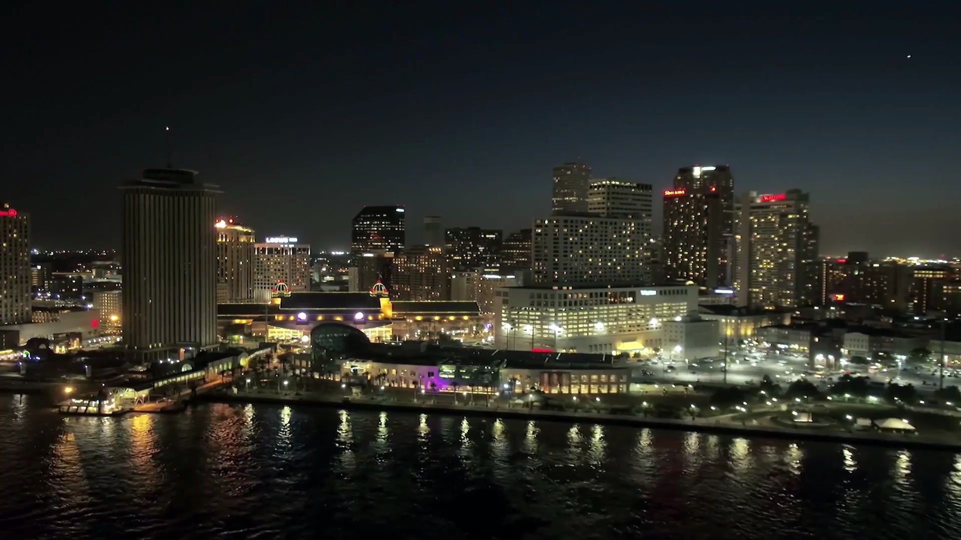航拍新奥尔良夜景-4k_哔哩哔哩_bilibili