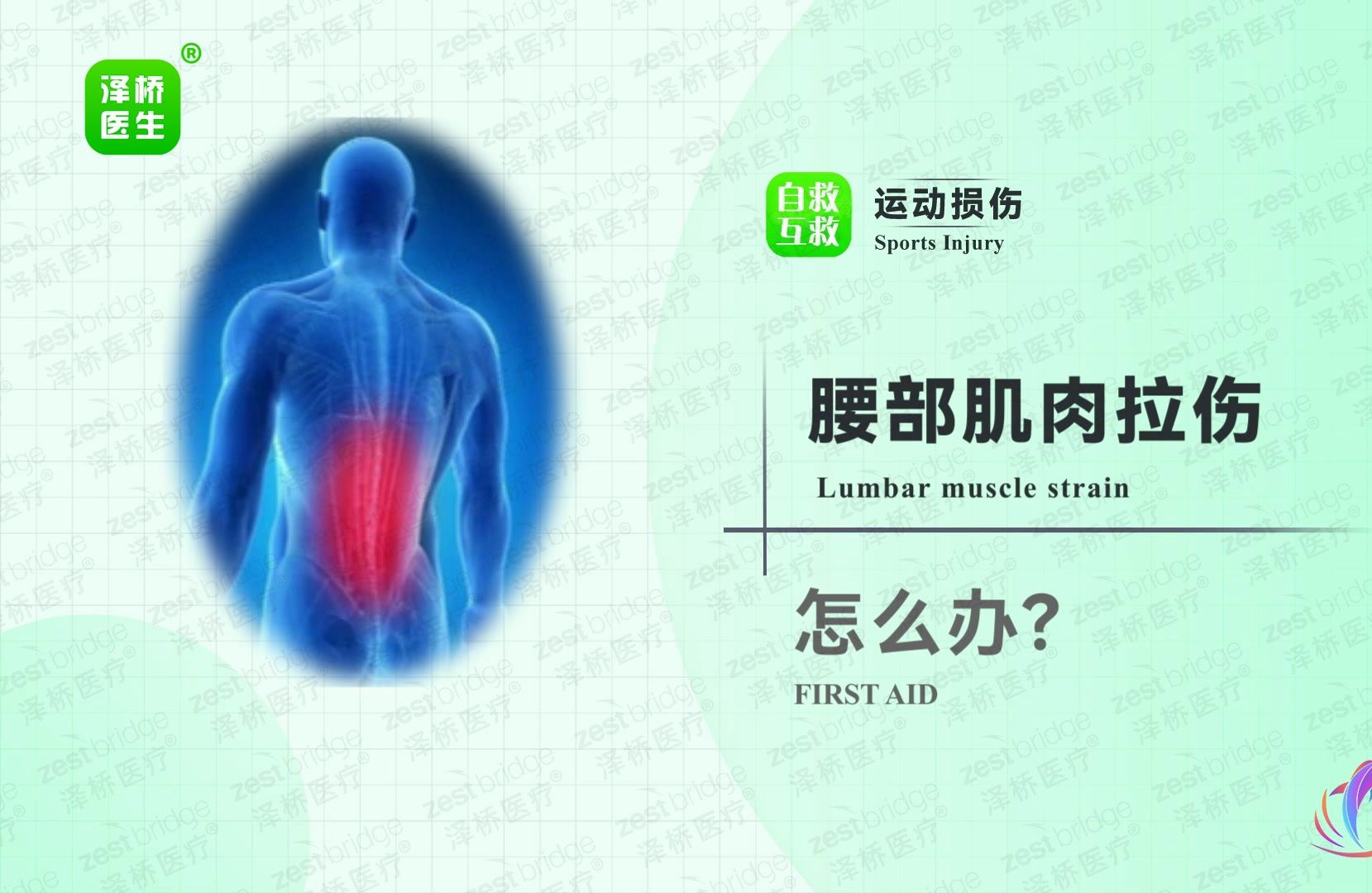 腰部肌肉拉伤,怎么办?