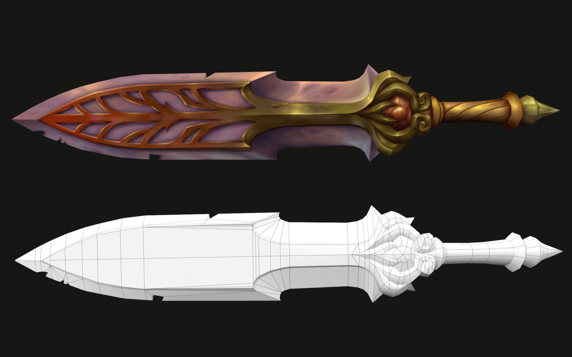 【3dmax武器道具建模】游戏武器道具次世代高模全流程案例_哔哩哔哩