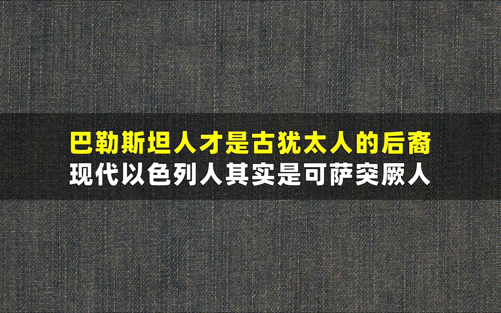 实际上,巴勒斯坦人才是古犹太人的后裔哔哩哔哩bilibili