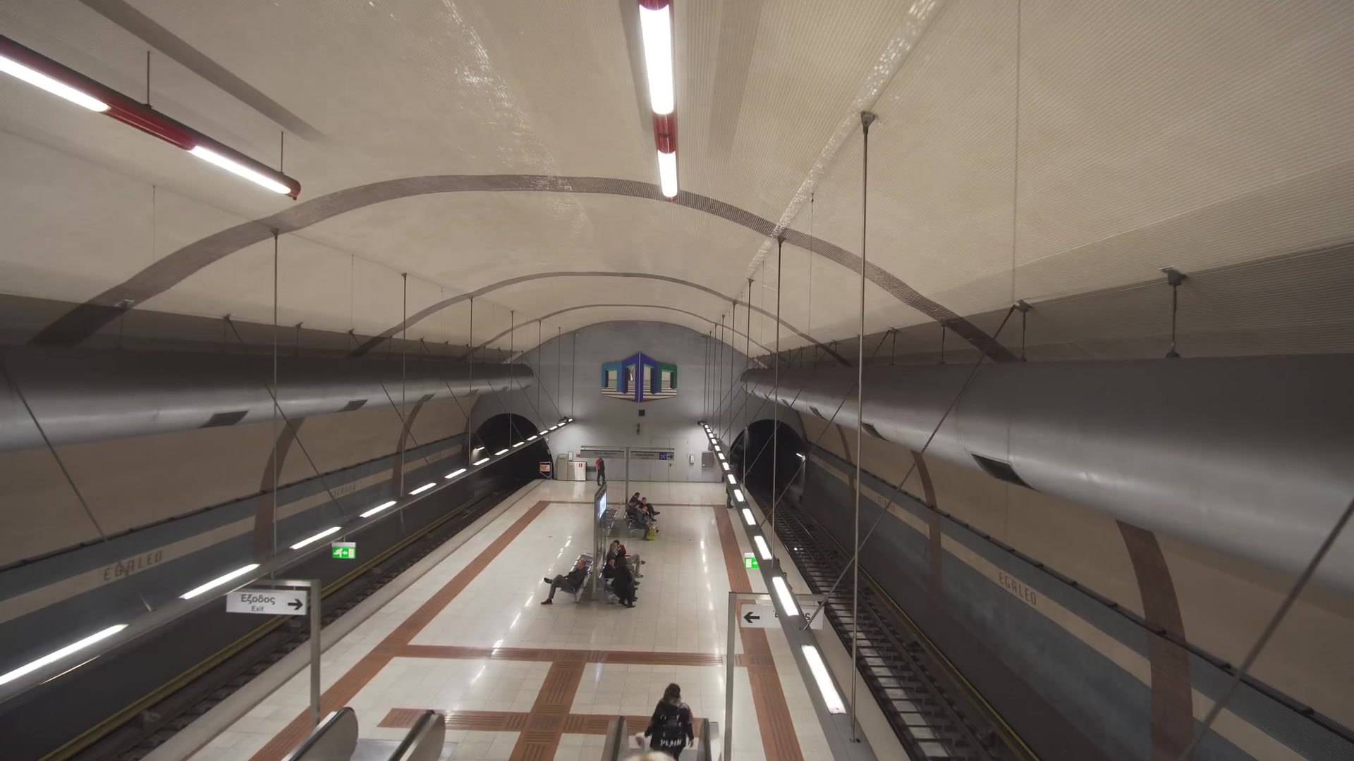希腊,雅典,地铁 从 egaleo 到 agia marina