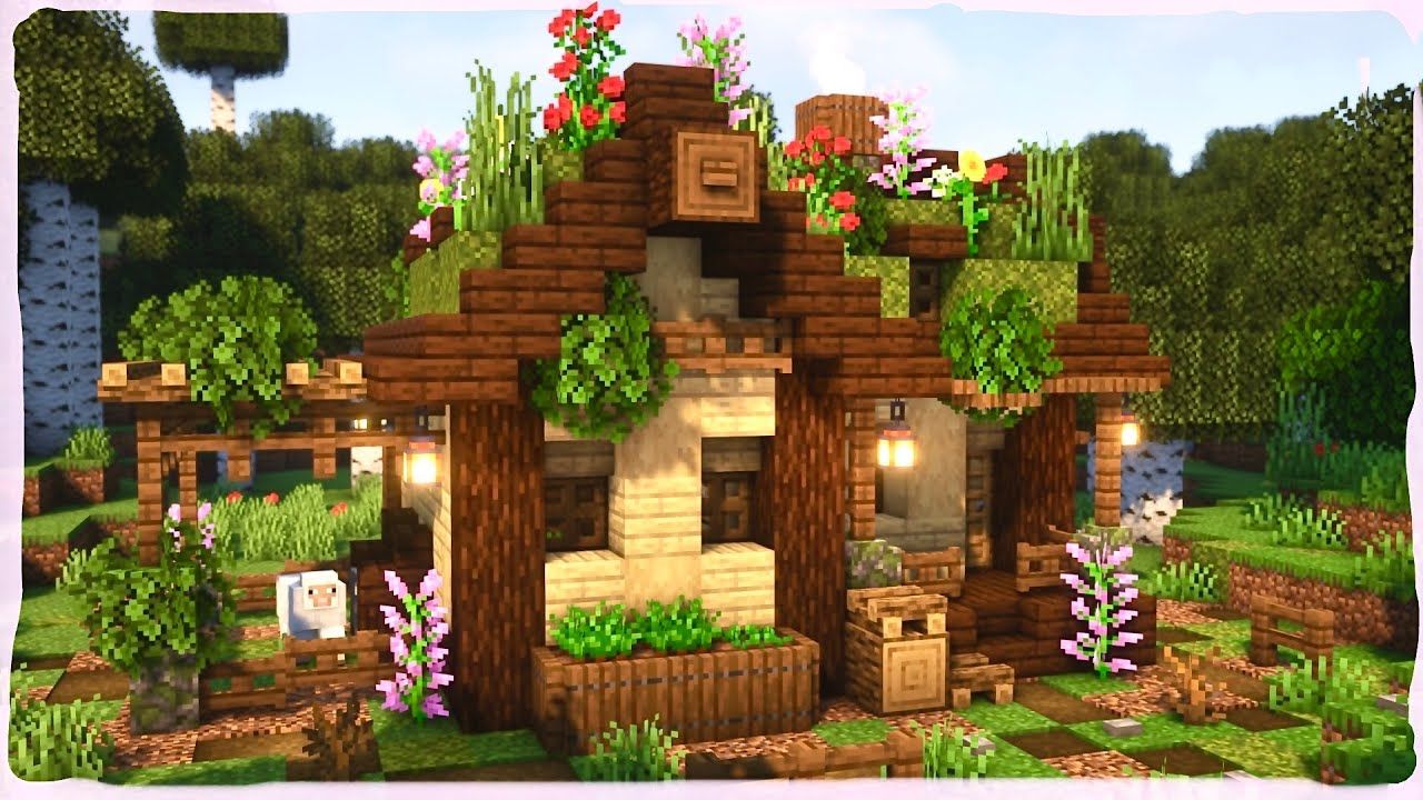 【Minecraft建筑教程】如何建造郁郁葱葱的小屋哔哩哔哩bilibili我的世界