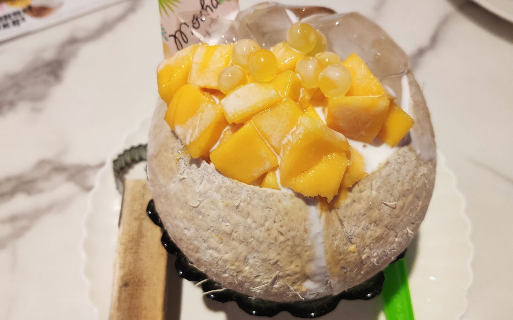 芒果椰子冻食材丰富清凉冰爽夏日解暑的不二选择