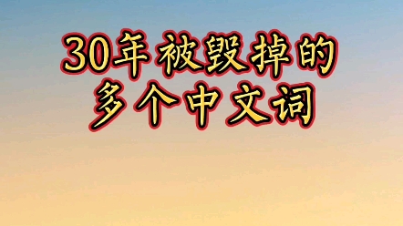 30年被毁掉的多个中文词 #硬笔教学 #练字技巧 #中国汉字哔哩哔哩bilibili