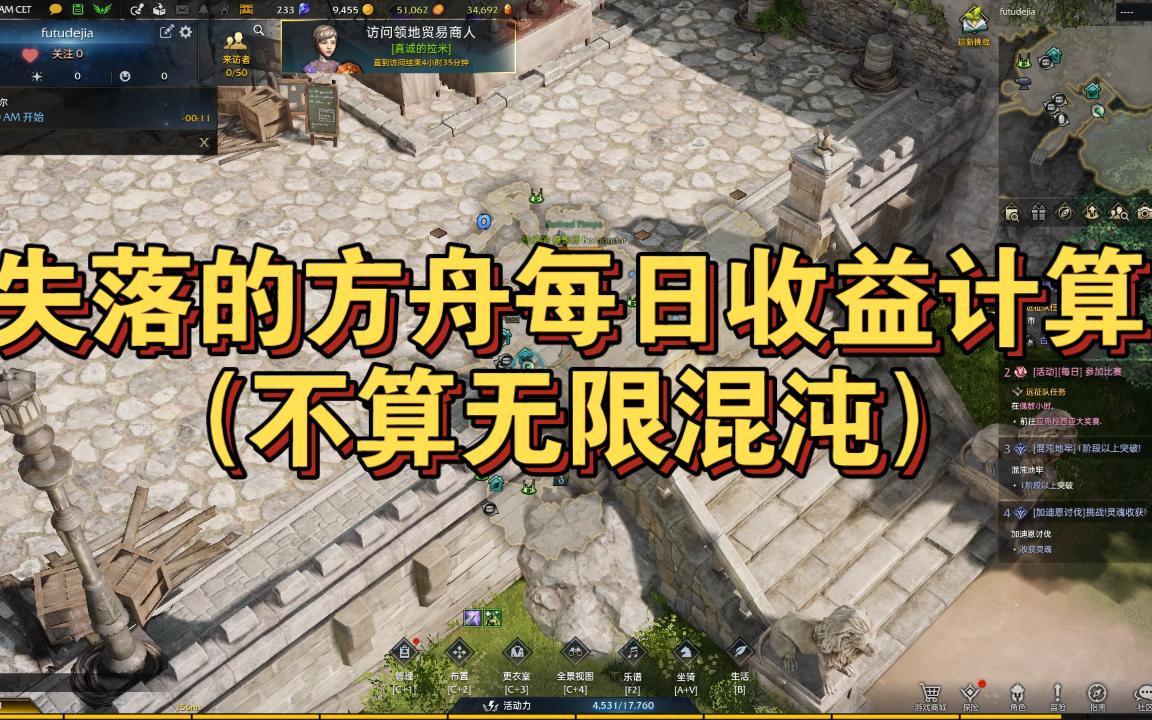 失落的方舟steam每日收益计算(不算无限刷混沌的收益)1万1.2万金