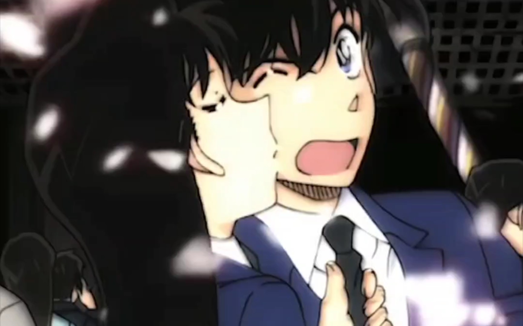 就像那kiss kiss亲吻脸颊的微笑-柯南名场面