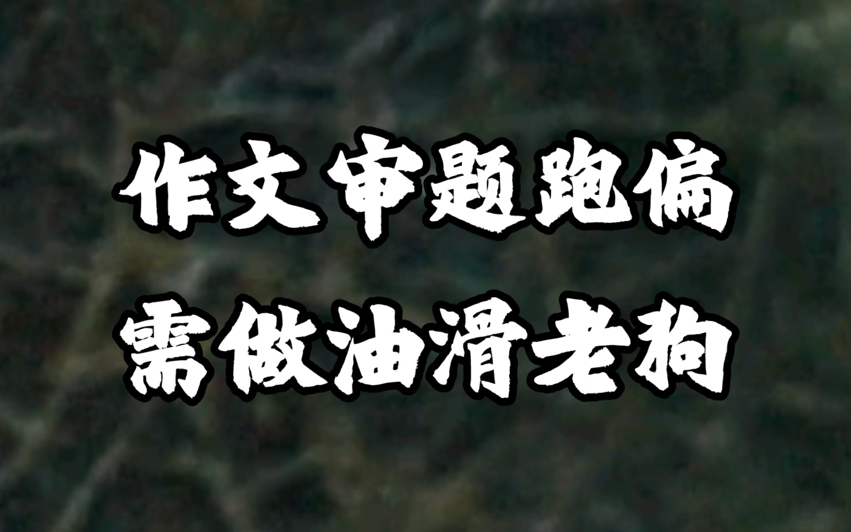 【干货】作文偏题,可能是因为你不够油滑老狗哔哩哔哩bilibili