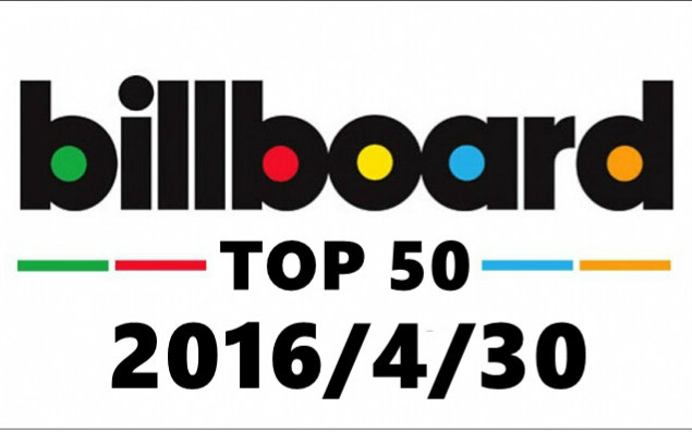 billboard公告牌-百强单曲榜top50热门单曲-2016年4月30日
