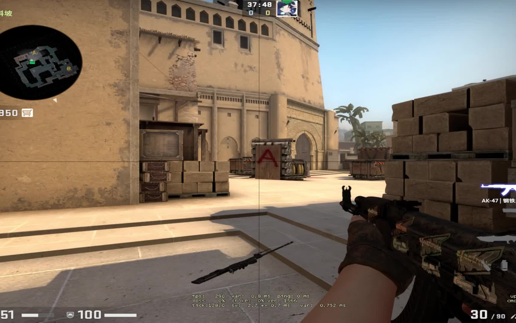 mirage a1展开道具及技巧!荒漠迷城 csgo